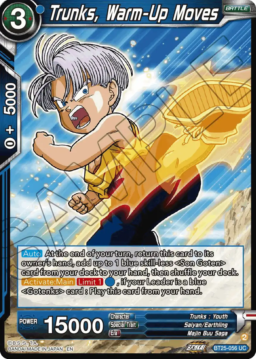 Trunks, Warm-Up Moves