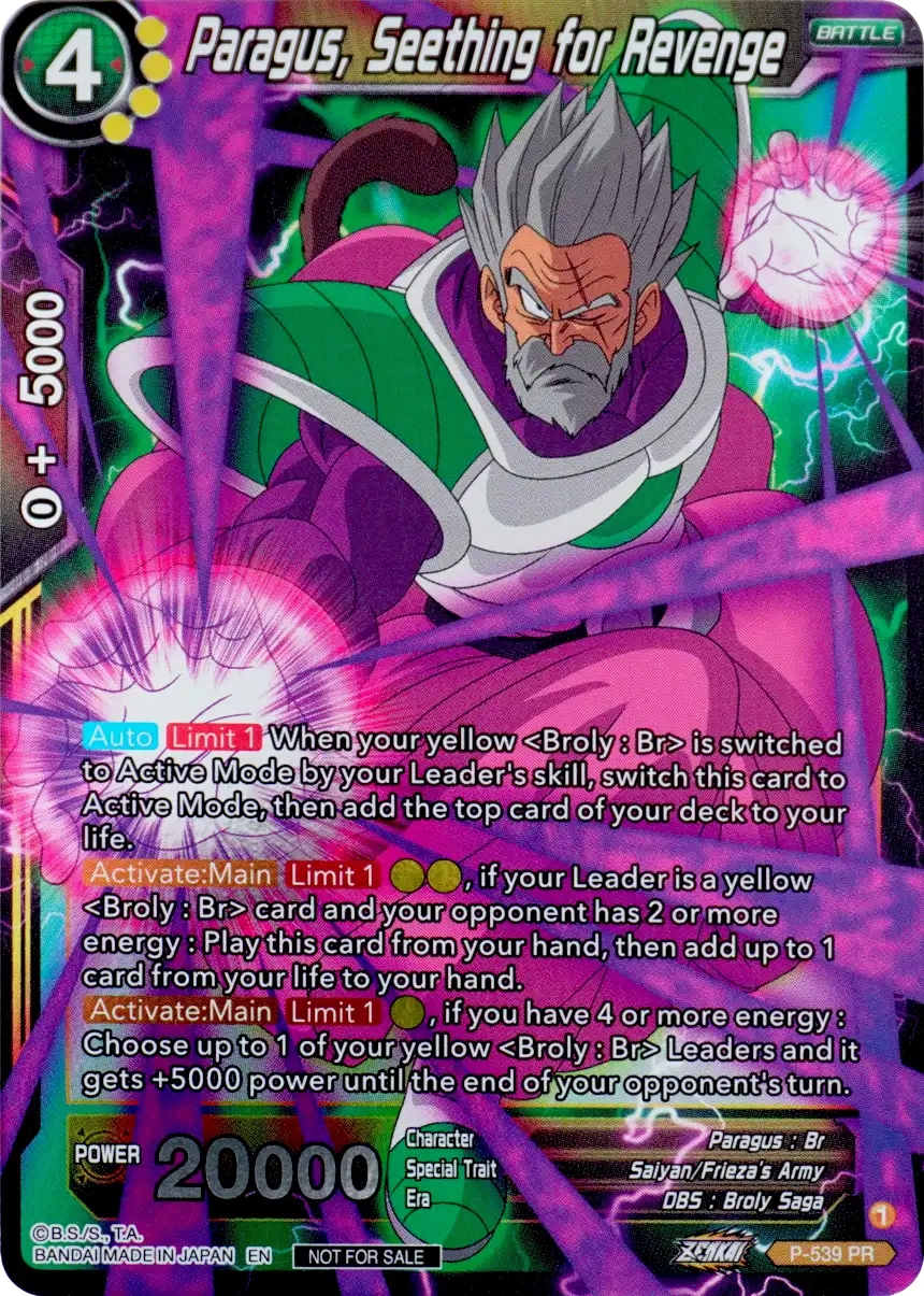 Paragus, Seething for Revenge