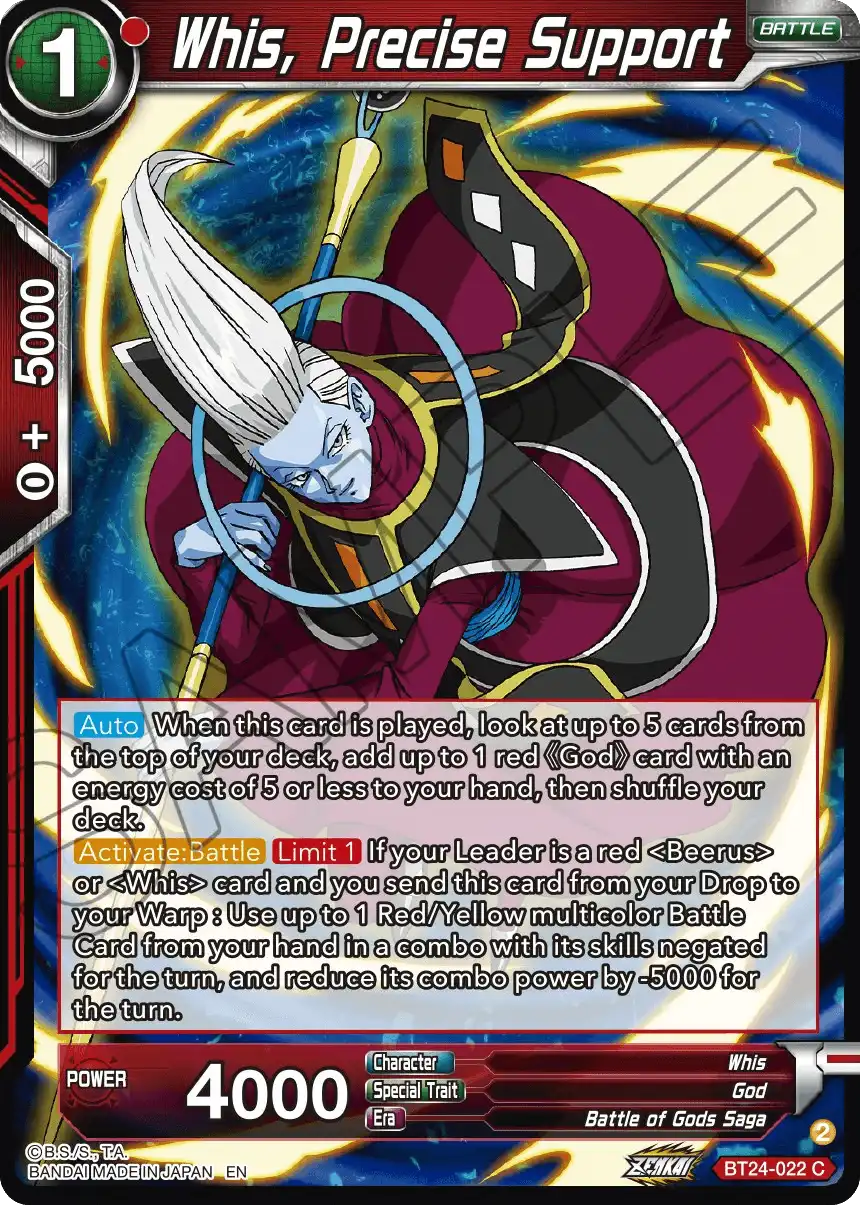 Whis, Precise Support