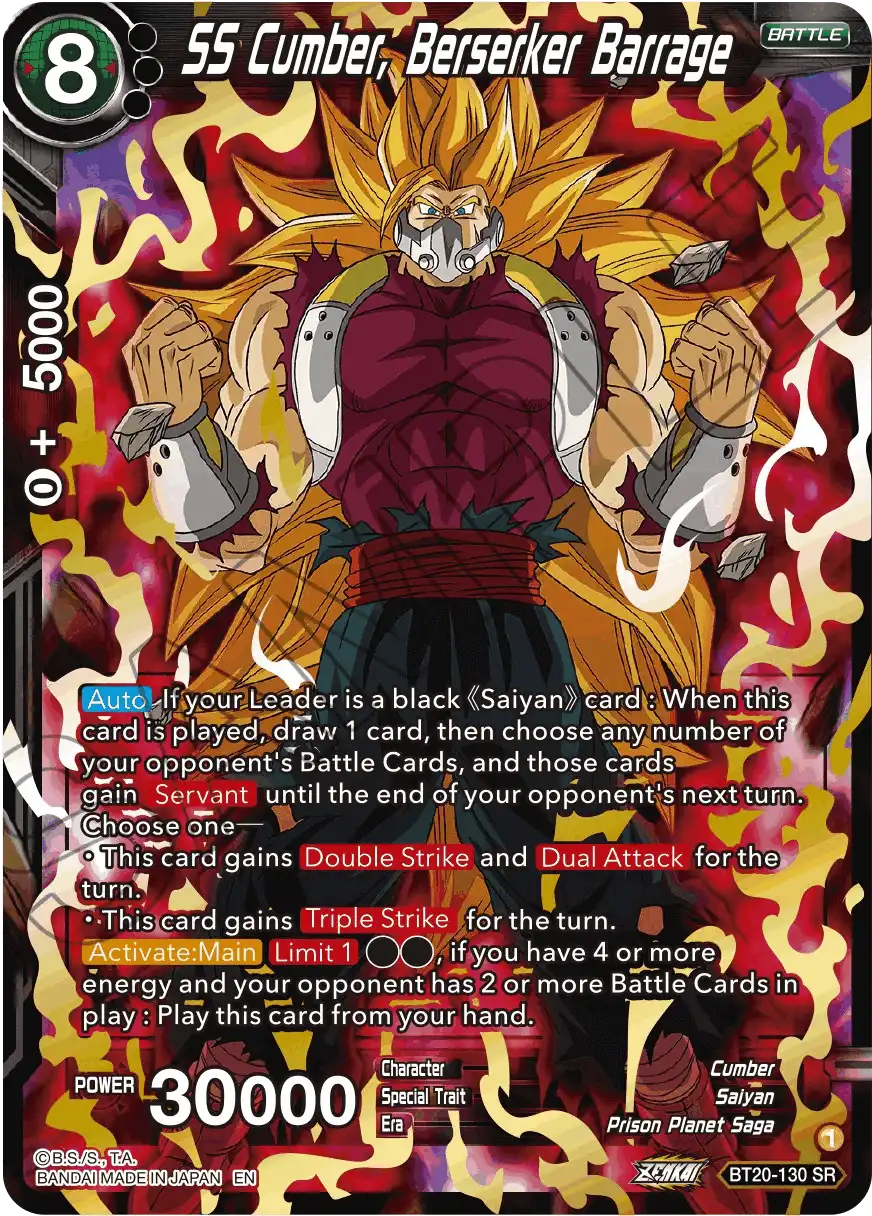 SS Cumber, Berserker Barrage