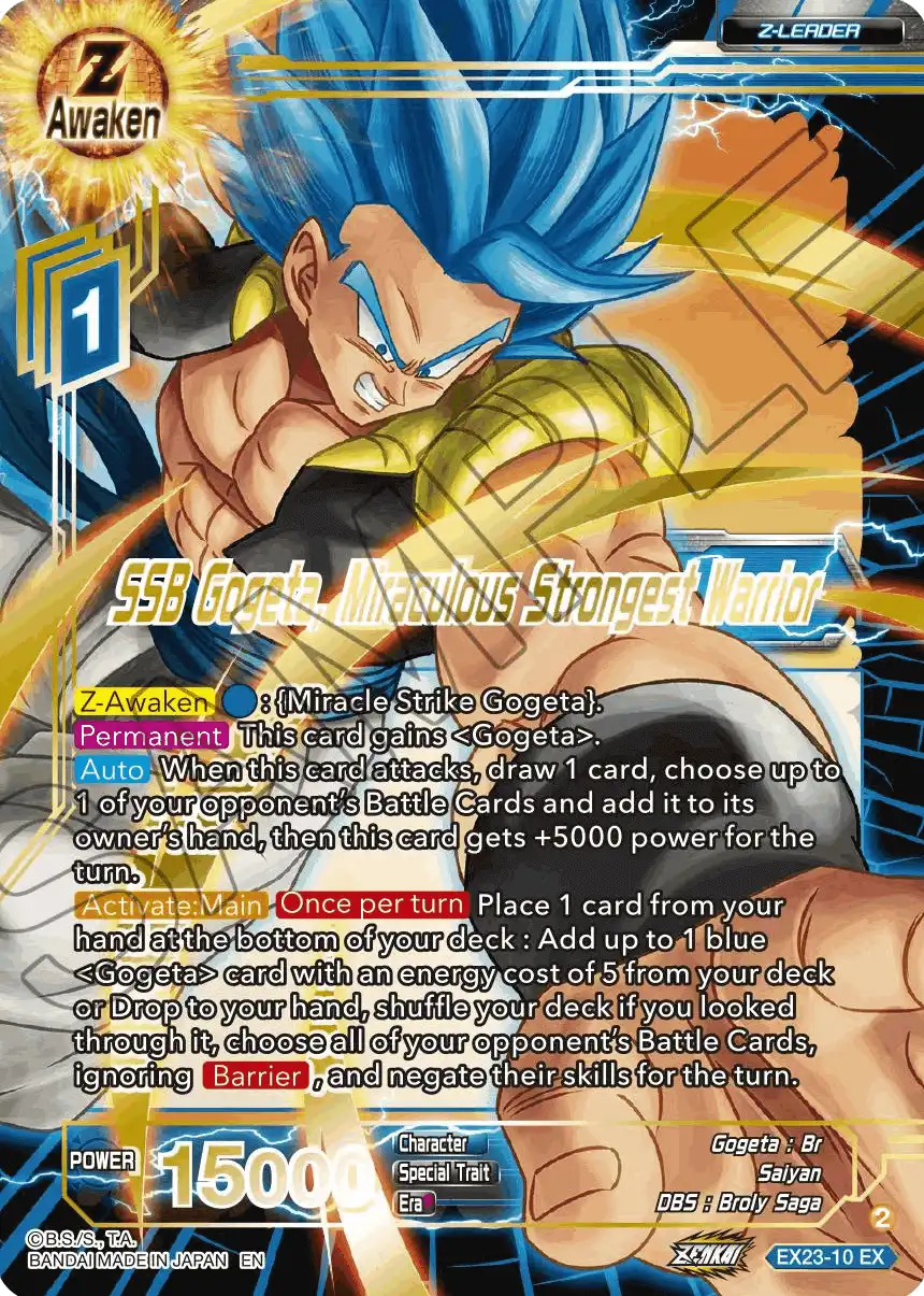 SSB Gogeta, Miraculous Strongest Warrior