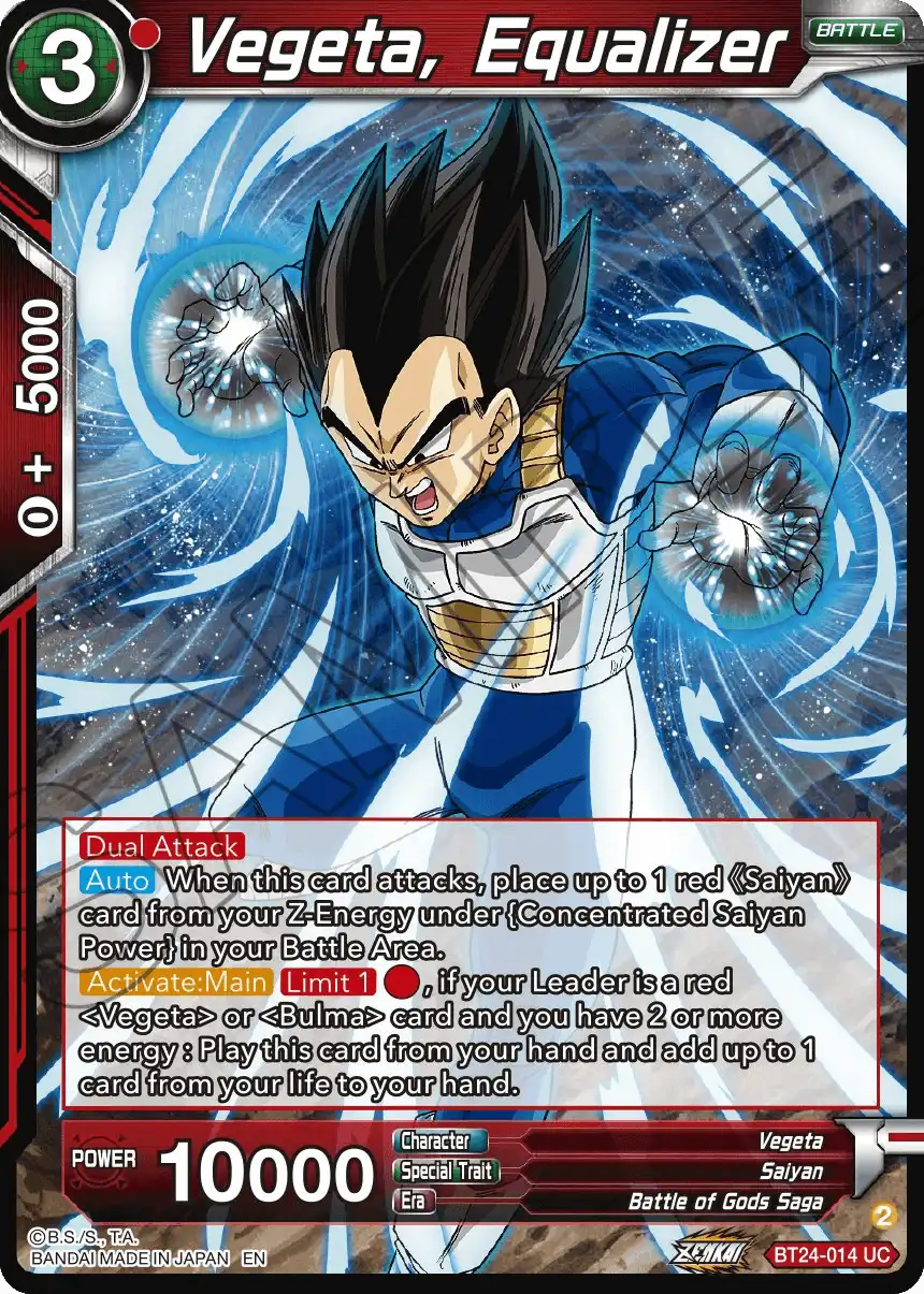 Vegeta, Equalizer