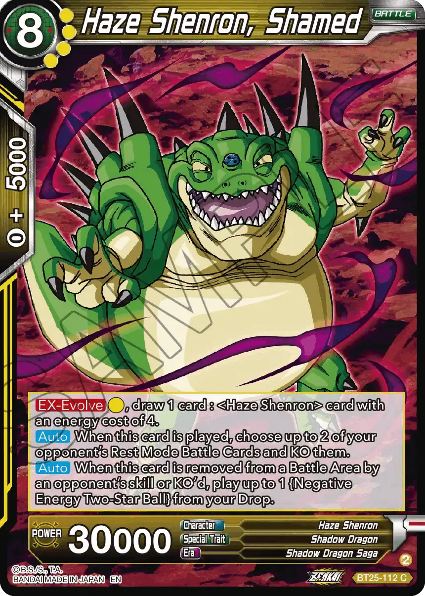 Haze Shenron, Shamed