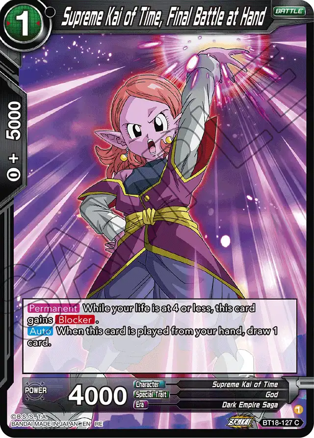 Supreme Kai of Time, Final Battle at Hand