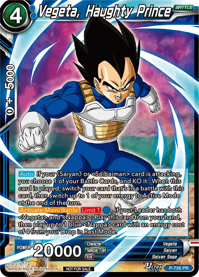 Vegeta, Haughty Prince