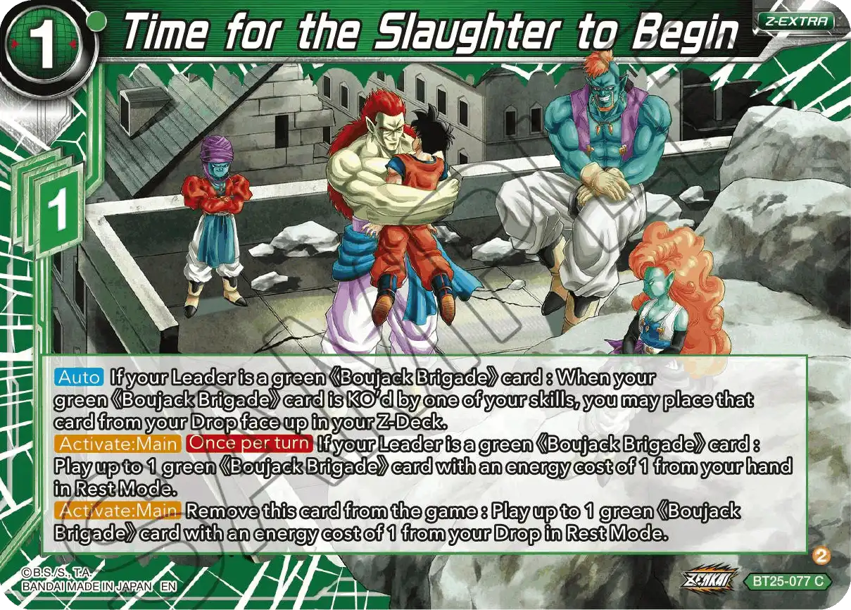 Time for the Slaughter to Begin