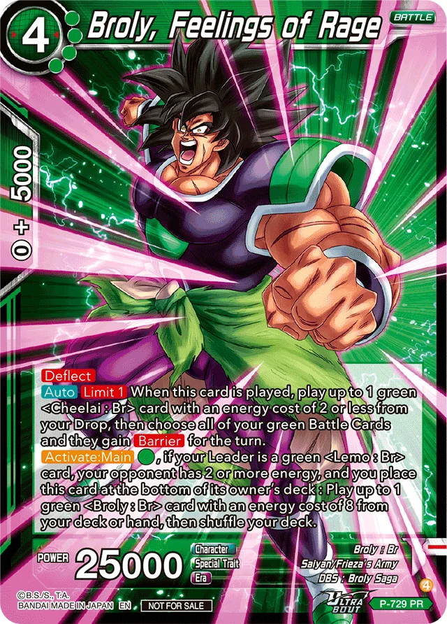 Broly, Feelings of Rage