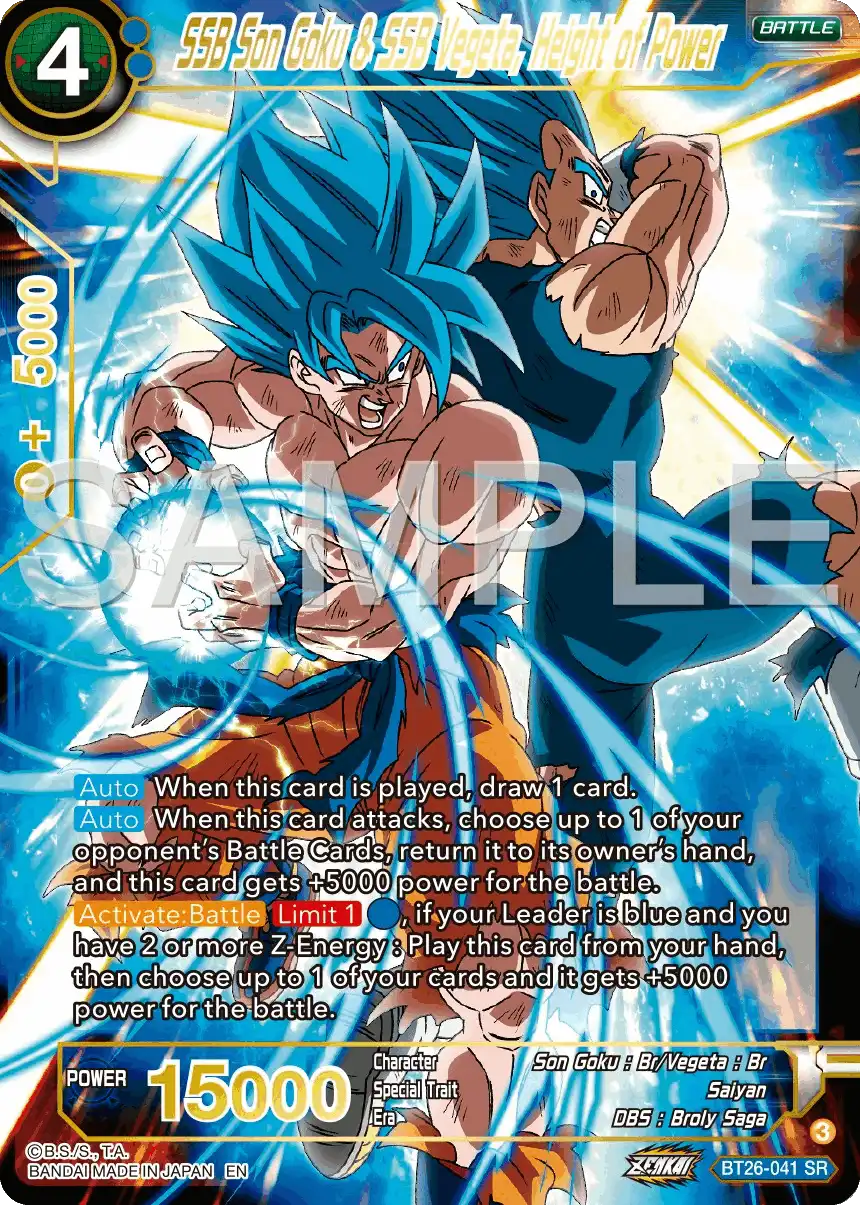SSB Son Goku & SSB Vegeta, Height of Power