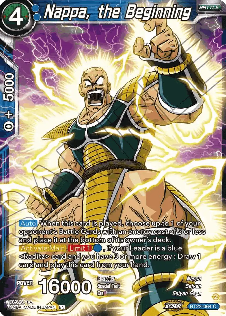 Nappa, the Beginning