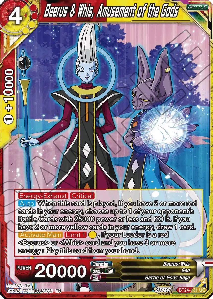 Beerus & Whis, Amusement of the Gods
