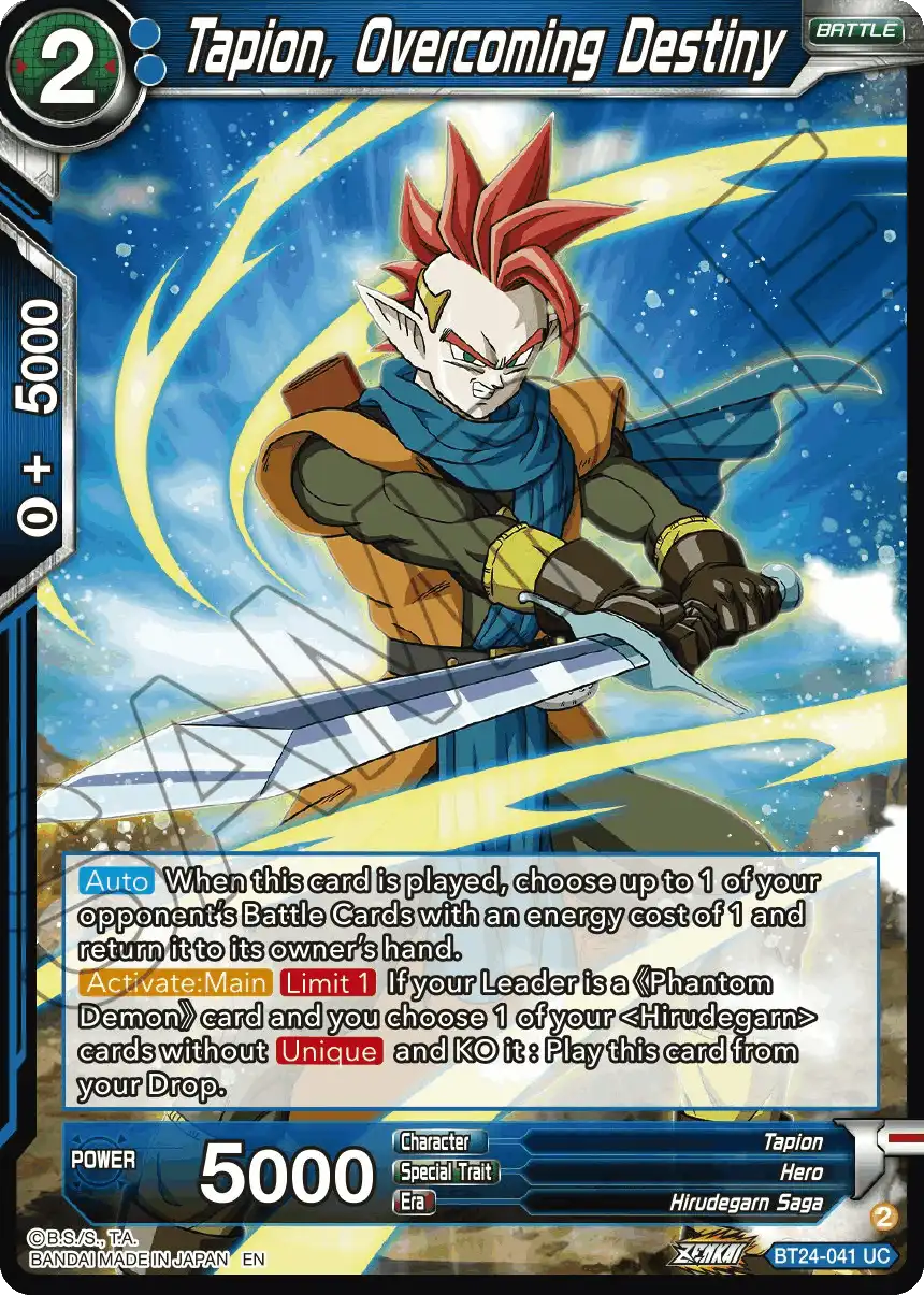 Tapion, Overcoming Destiny