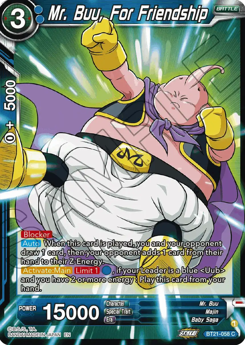 Mr. Buu, For Friendship
