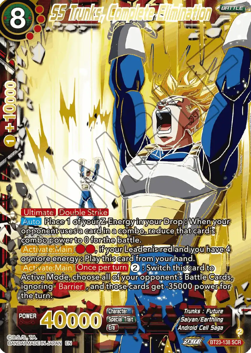 SS Trunks, Complete Elimination