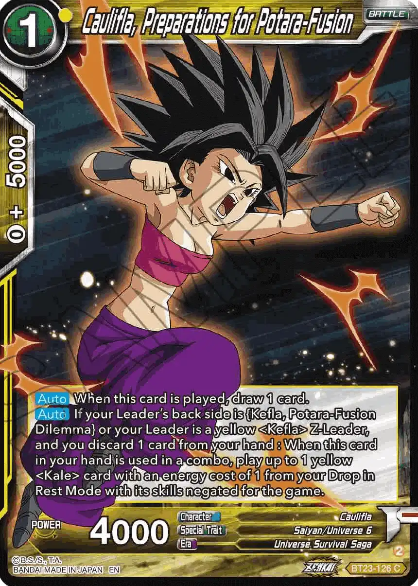Caulifla, Preparations for Potara-Fusion