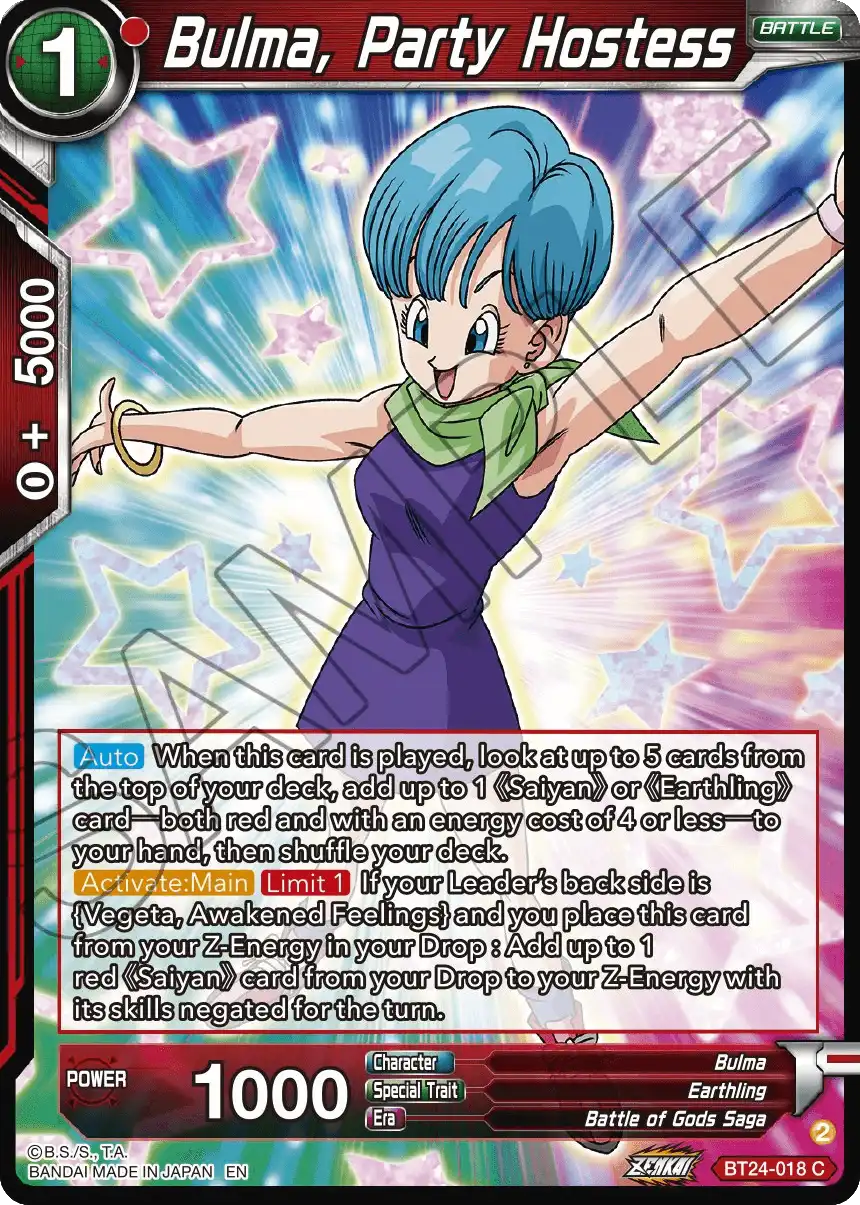 Bulma, Party Hostess