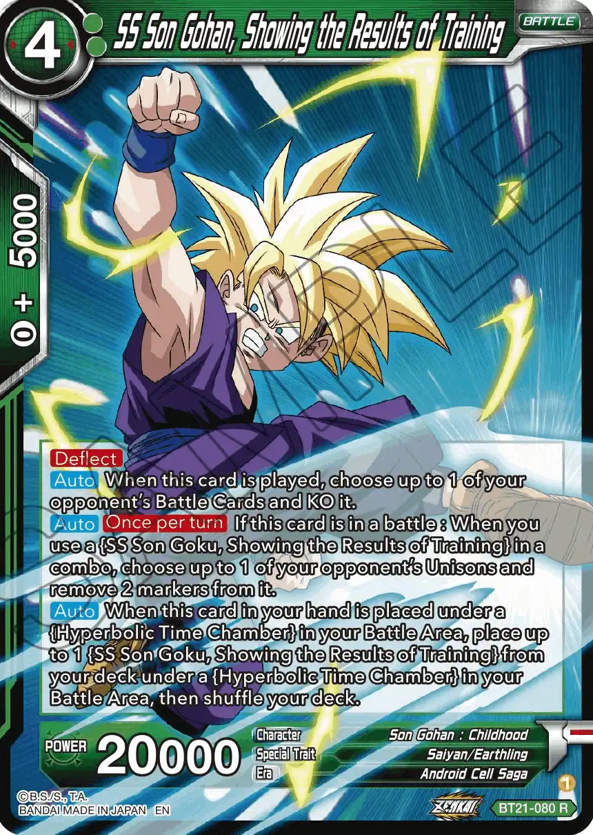 SS Son Gohan, Showing the Results of Training