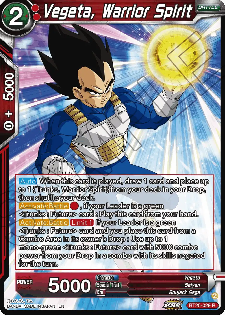 Vegeta, Warrior Spirit
