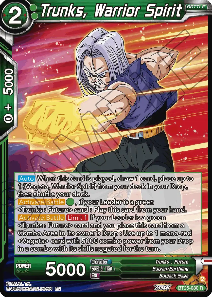 Trunks, Warrior Spirit