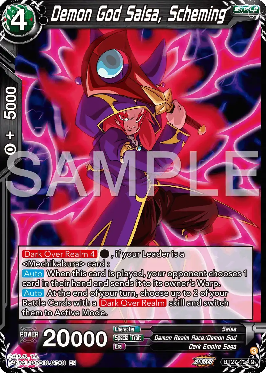 Demon God Salsa, Scheming