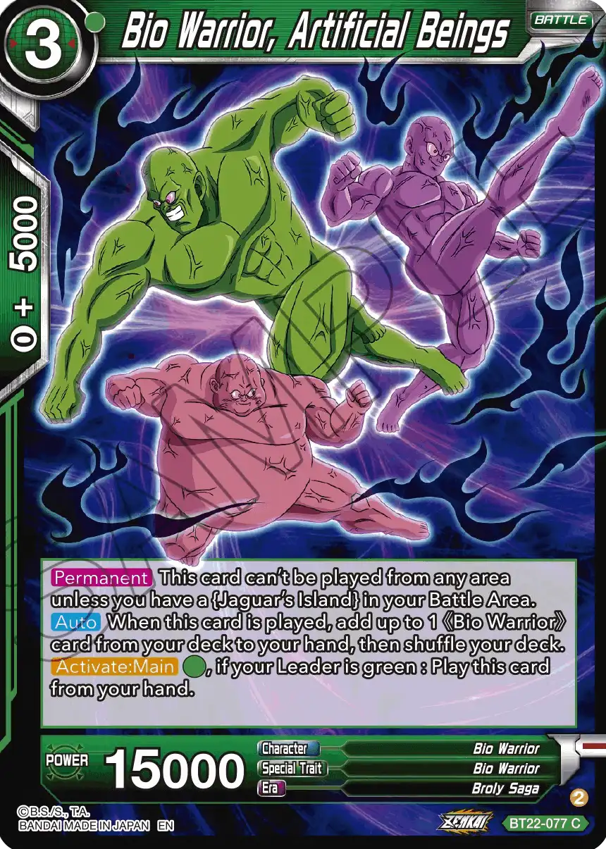 Bio Warrior, Artificial Beings
