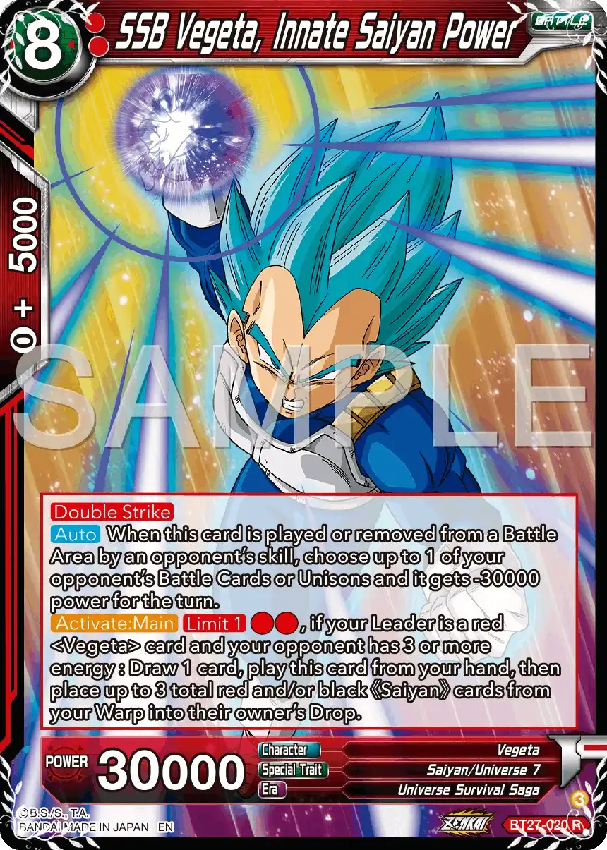 SSB Vegeta, Innate Saiyan Power