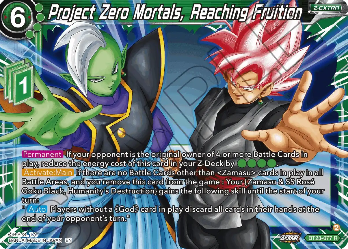 Project Zero Mortals, Reaching Fruition