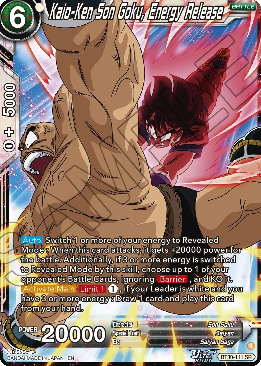 Kaio-Ken Son Goku, Energy Release
