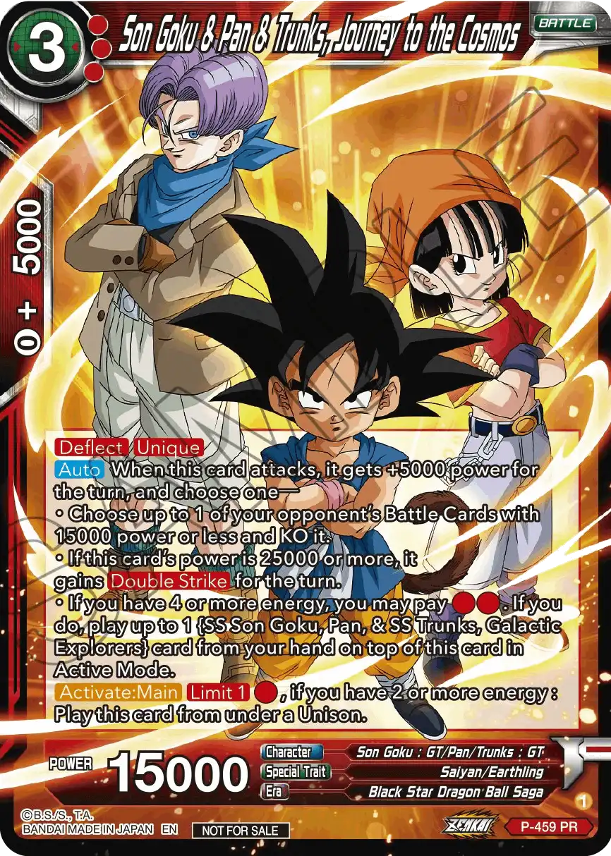 Son Goku & Pan & Trunks, Journey to the Cosmos