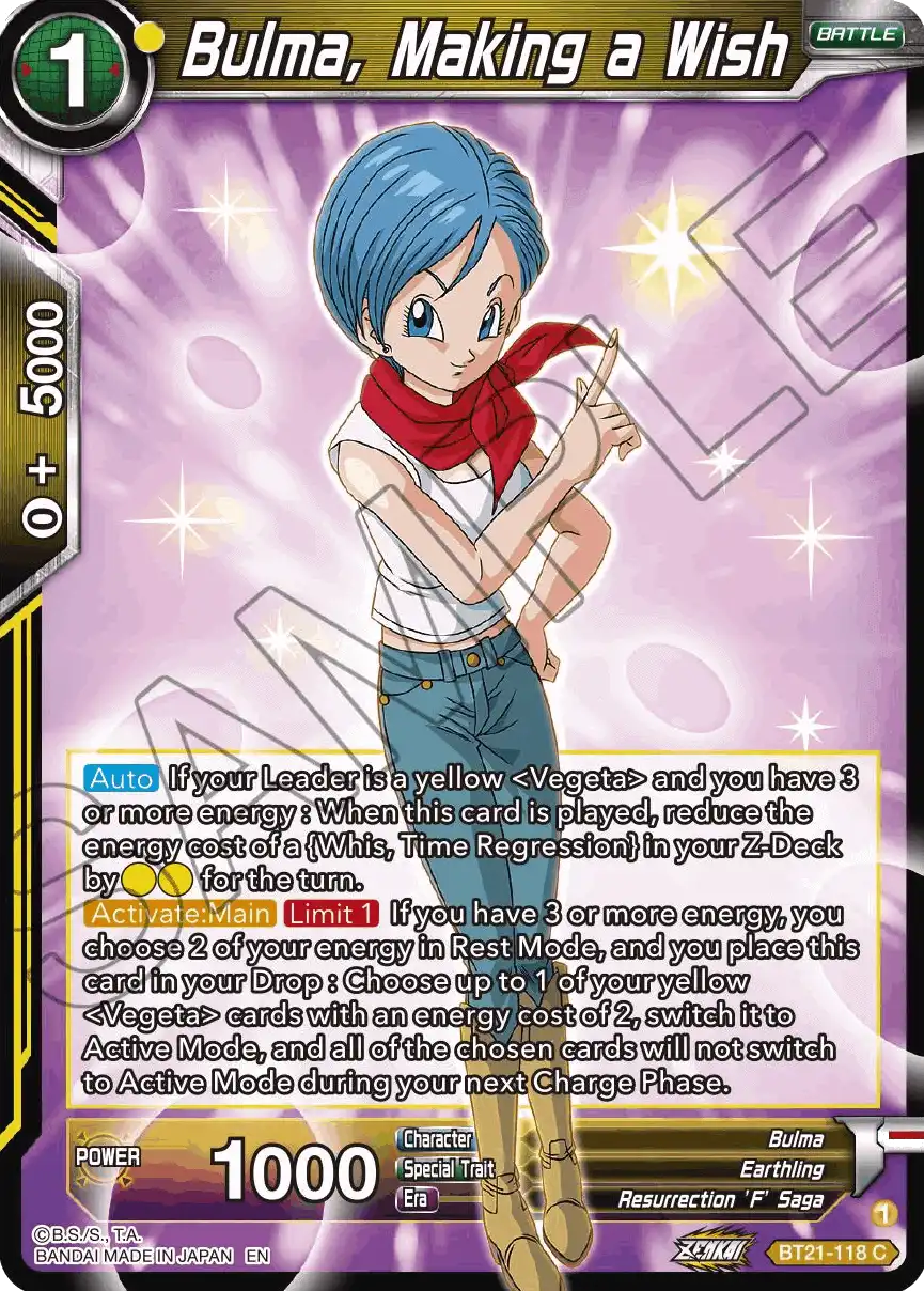 Bulma, Making a Wish