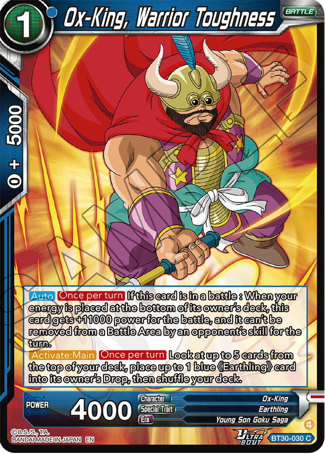 Ox-King, Warrior Toughness
