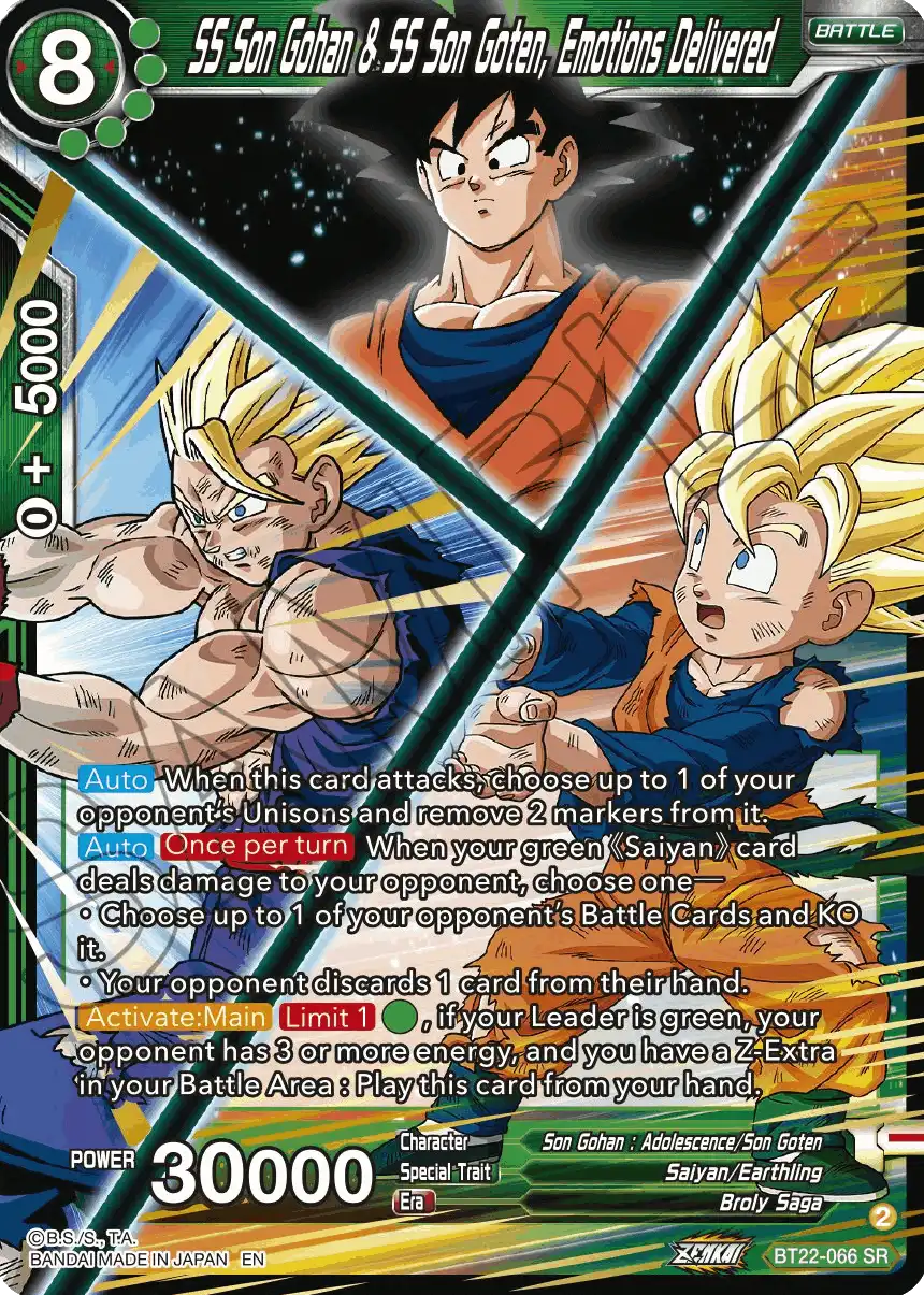 SS Son Gohan & SS Son Goten, Emotions Delivered