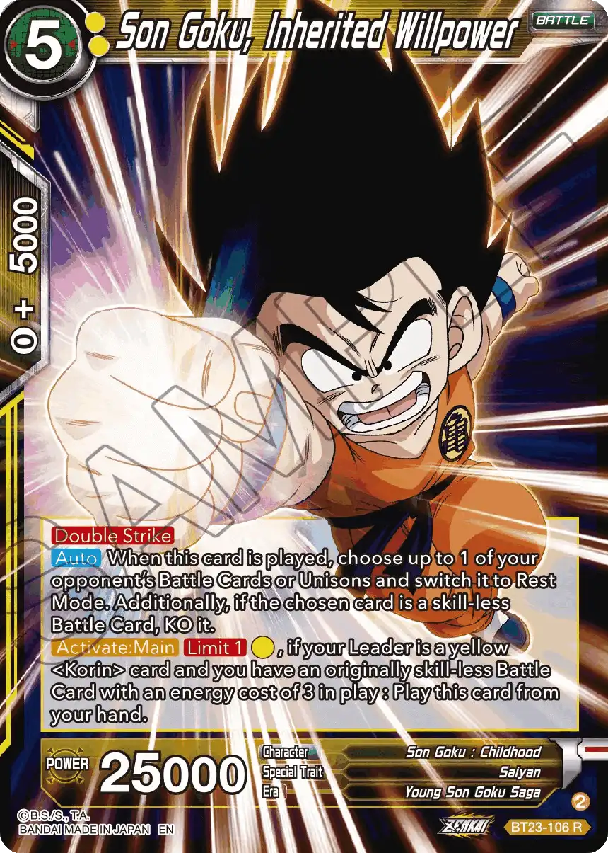 Son Goku, Inherited Willpower