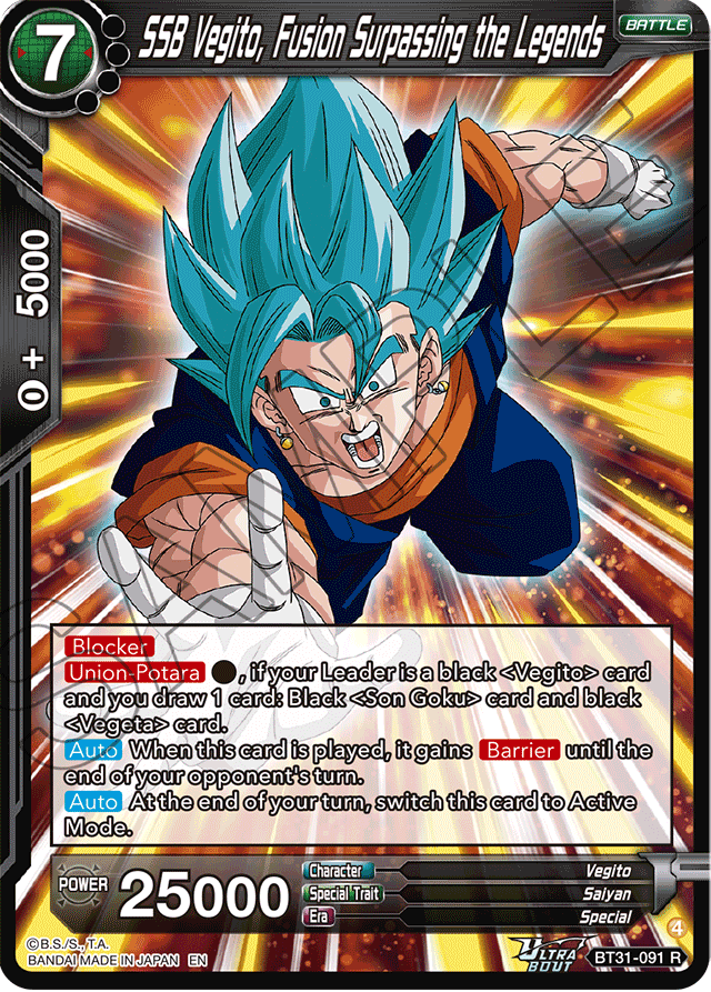 SSB Vegito, Fusion Surpassing the Legends