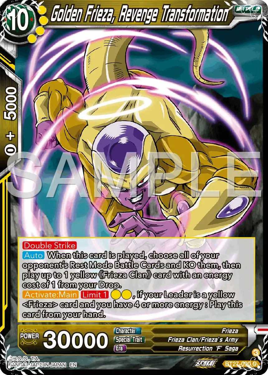 Golden Frieza, Revenge Transformation