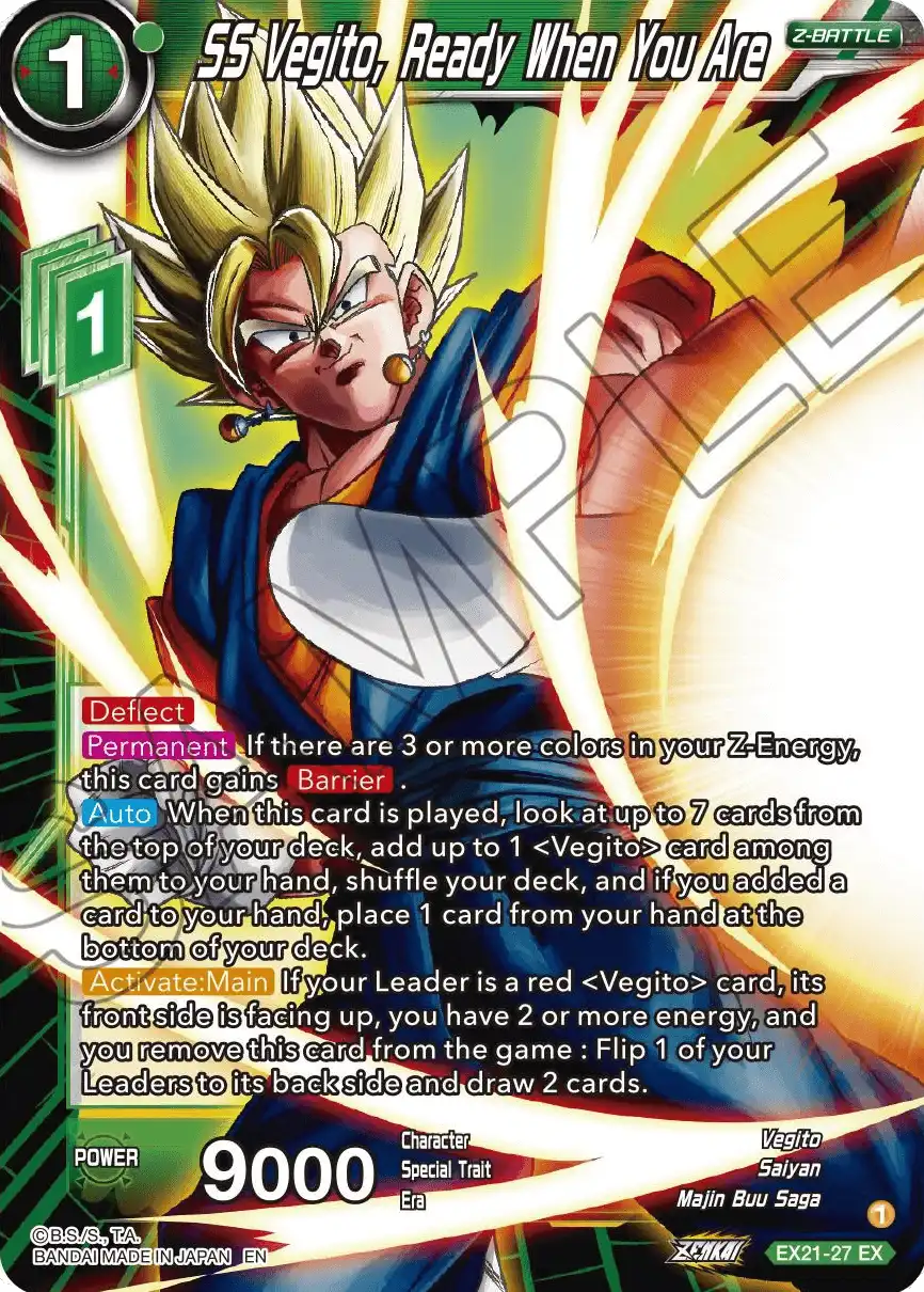 SS Vegito, Ready When You Are