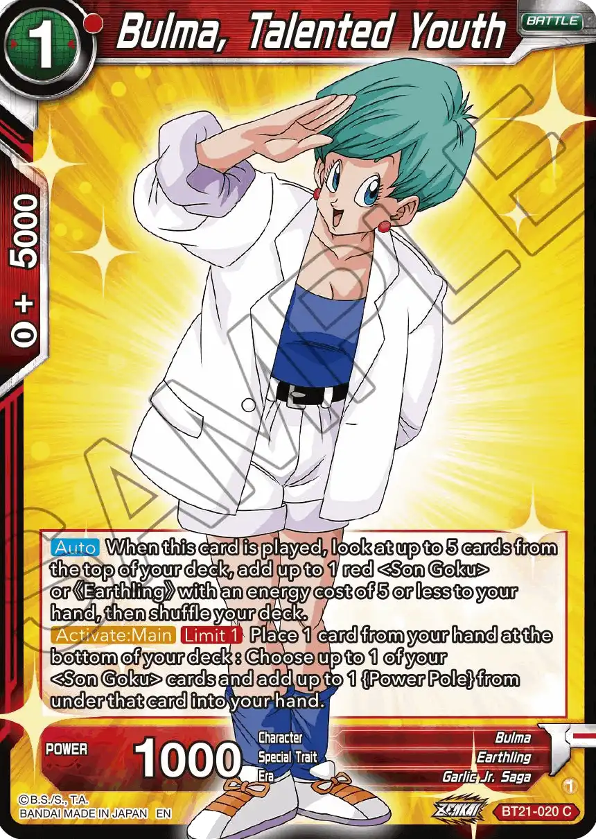 Bulma, Talented Youth