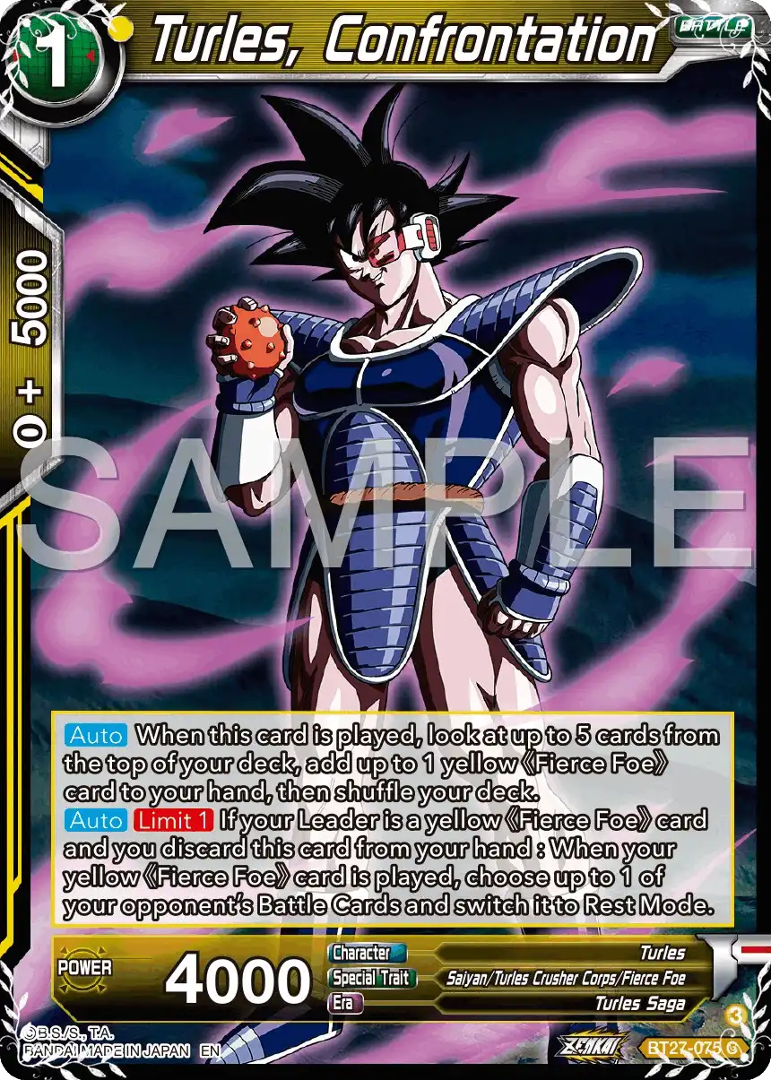 Turles, Confrontation