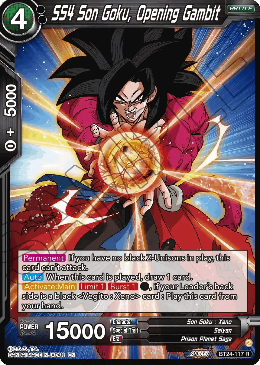 SS4 Son Goku, Opening Gambit