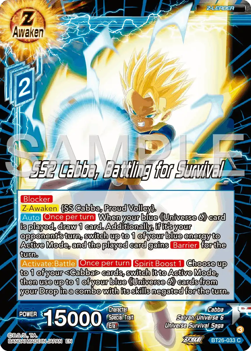 SS2 Cabba, Battling for Survival
