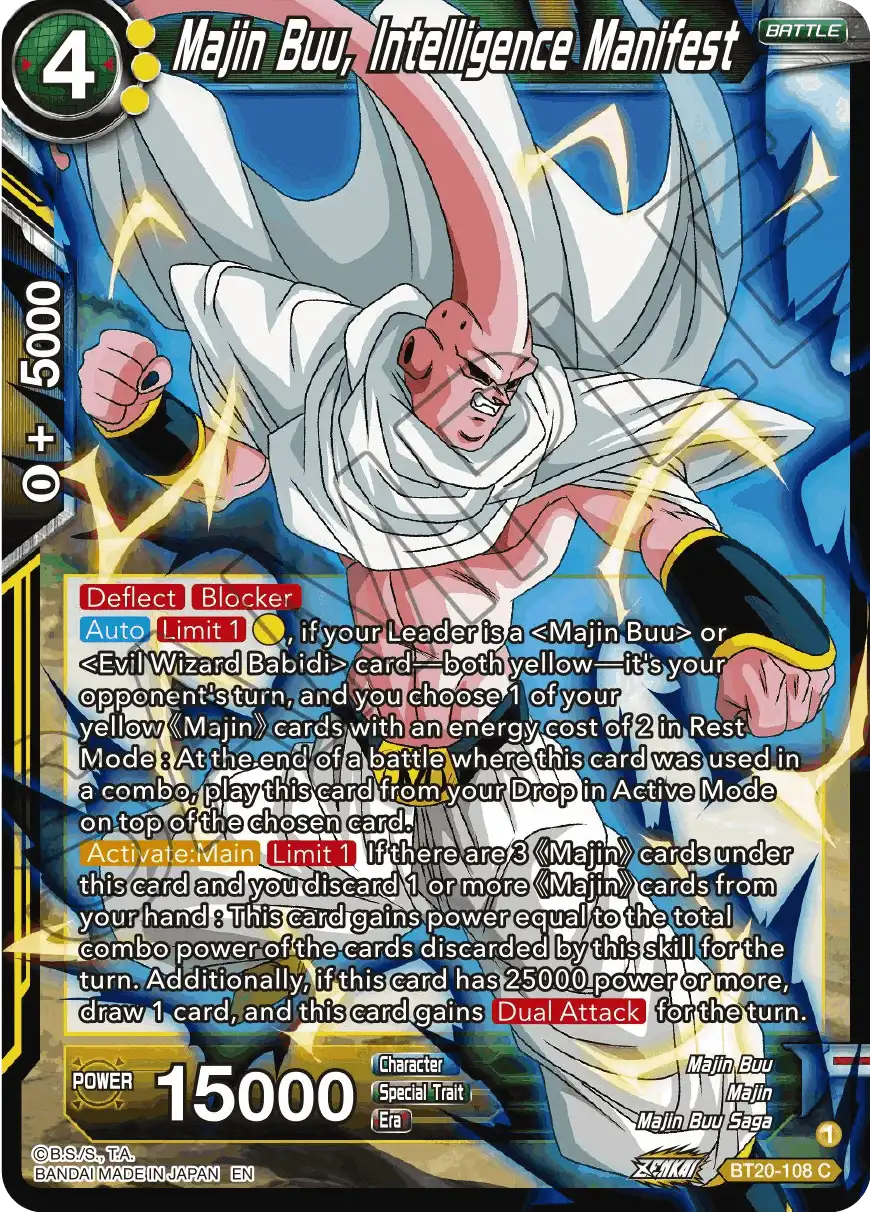 Majin Buu, Intelligence Manifest