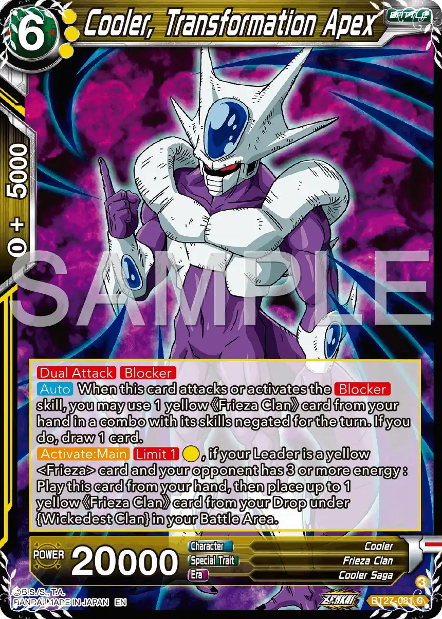Cooler, Transformation Apex