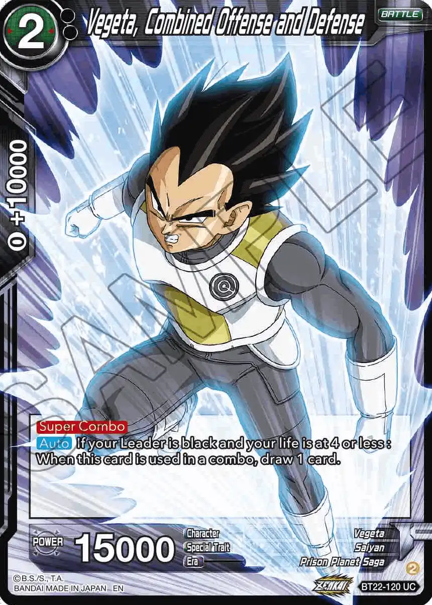 Vegeta, Combined Offense and Defense