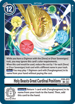 Holy Beasts Great Cardinal Positions
