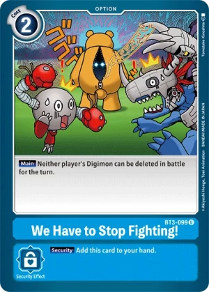 We Have to Stop Fighting!