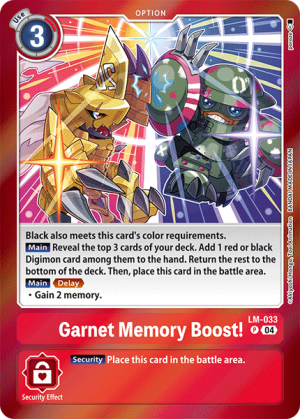 Garnet Memory Boost!