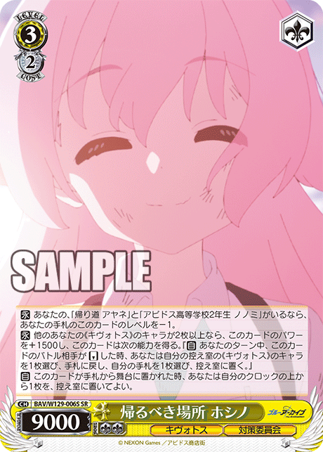 帰るべき場所 ホシノ