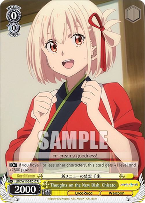 Thoughts on the New Dish, Chisato