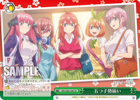 Quintuplets Lined Up