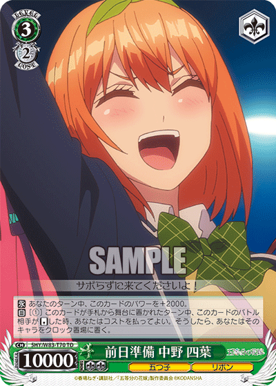 Prepping for the Camp, Yotsuba Nakano