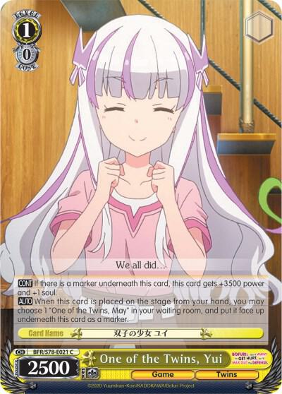 One of the Twins, Yui